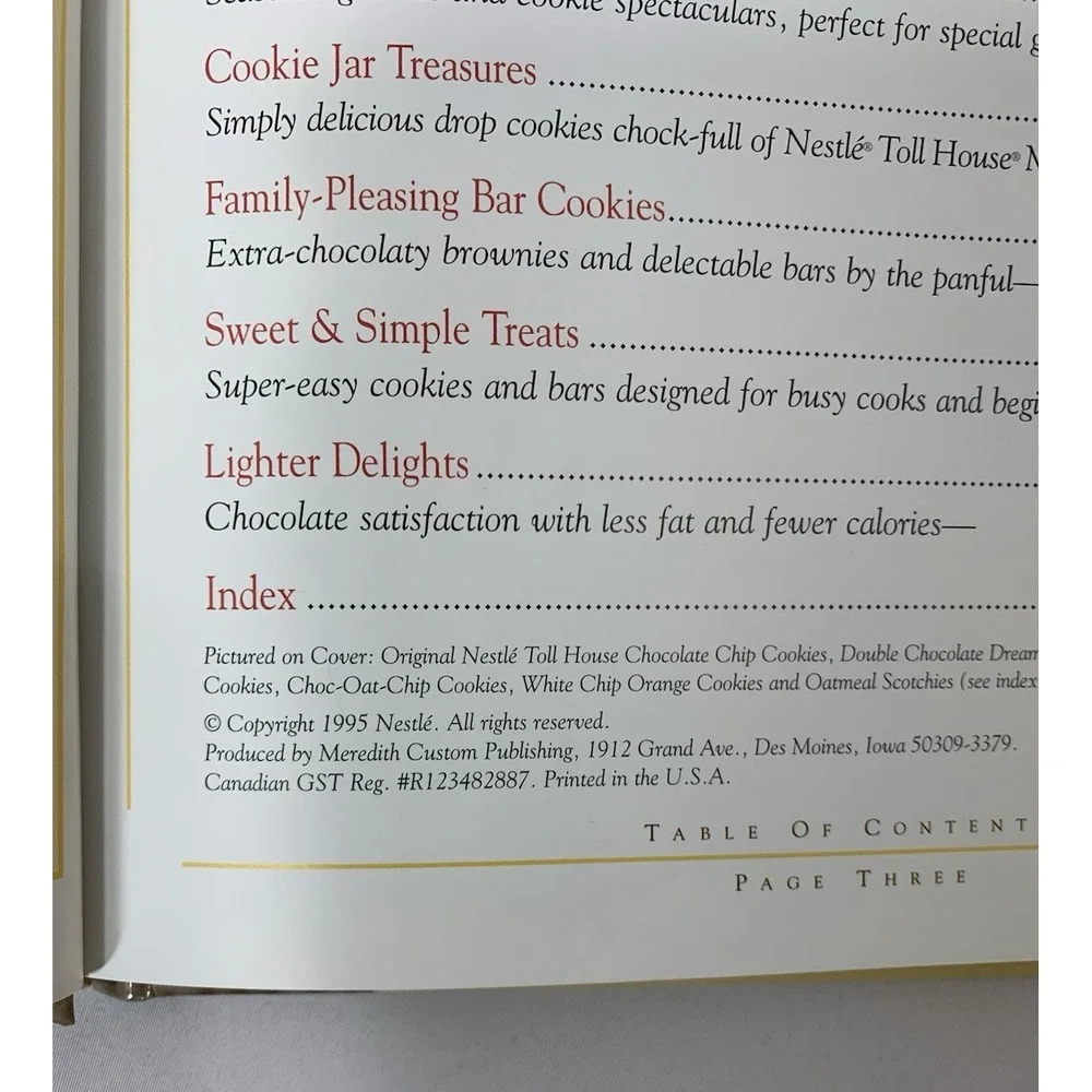 Nestle Toll House Best-Loved Cookies Hardcover Book 1995 + Cookie Kids Pan